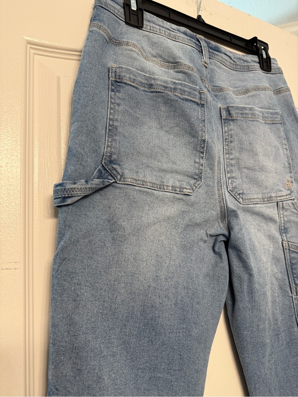 Indigo Rein Carpenter Jeans | Size 7 | Light Wash Utility Denim